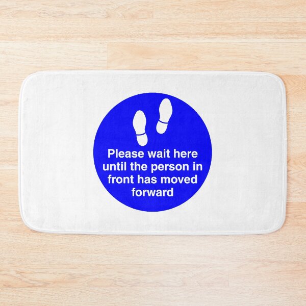 Item preview, Covid-19 signs 'Please wait here until the person in front has moved forward' designed and sold by timothybeighton.