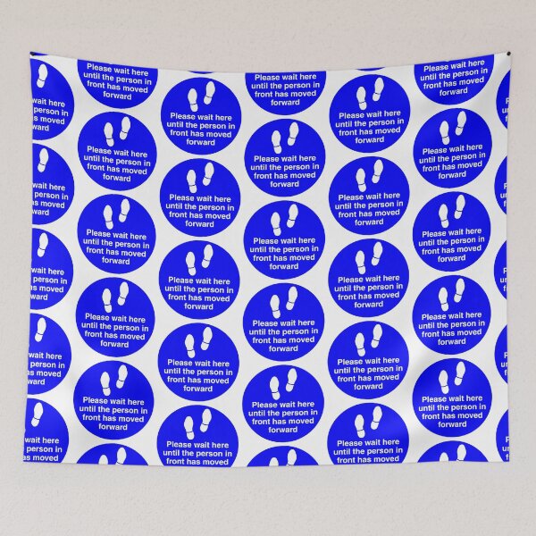 Item preview, Covid-19 signs 'Please wait here until the person in front has moved forward' designed and sold by timothybeighton.