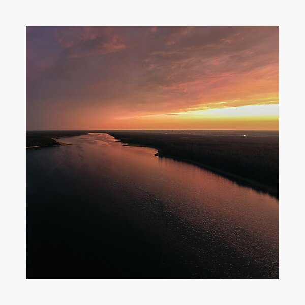 Item preview, Stunning sunset over Sajno lake designed and sold by Lukasz Szczepanski.