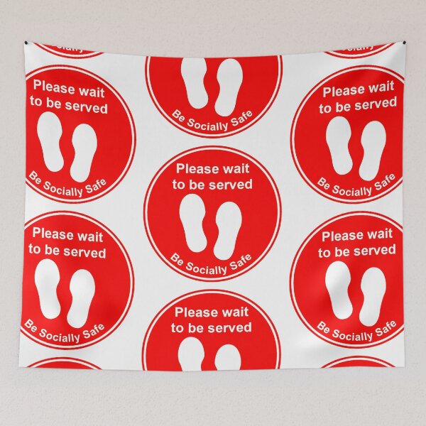 Item preview, Covid-19 signs 'Please wait to be served' designed and sold by timothybeighton.