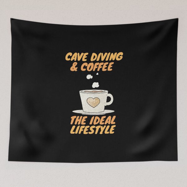Item preview, cave diving and coffee lifestyle designed and sold by SnowballStep.