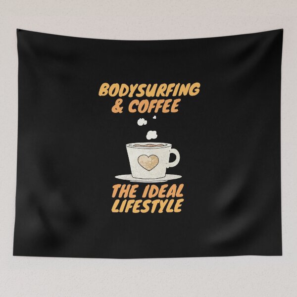 Item preview, bodysurfing and coffee lifestyle designed and sold by SnowballStep.