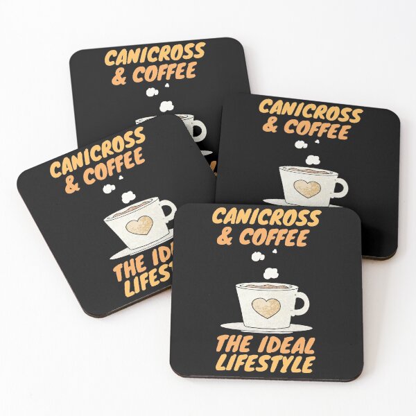 Item preview, canicross and coffee lifestyle designed and sold by SnowballStep.