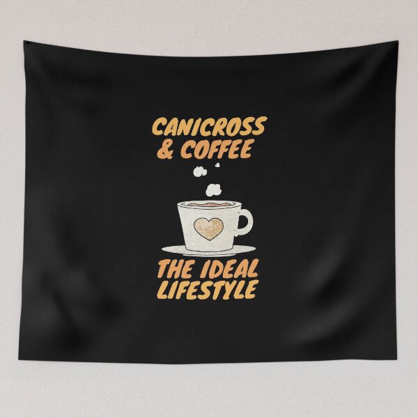 Item preview, canicross and coffee lifestyle designed and sold by SnowballStep.