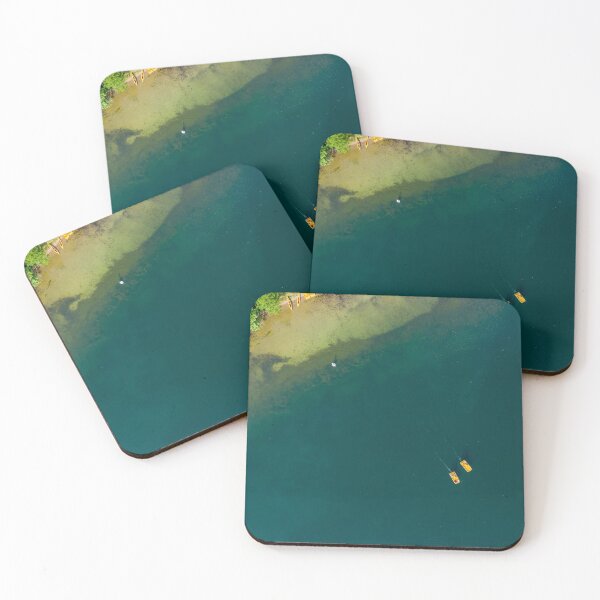 Item preview, Aerial view of two boats on the lake designed and sold by Lukasz Szczepanski.