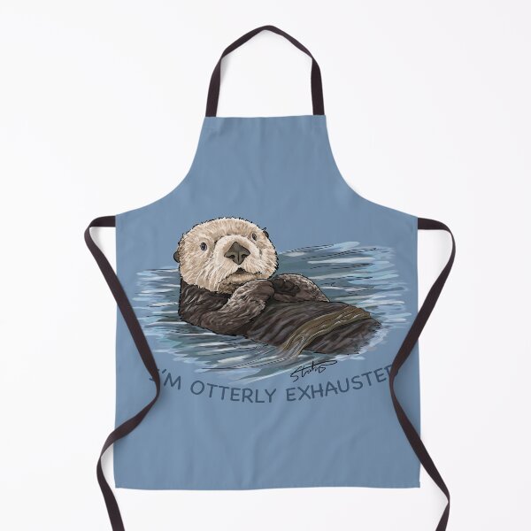 Item preview, Sea Otter Sketch I'm Otterly Exhausted designed and sold by slaterza.