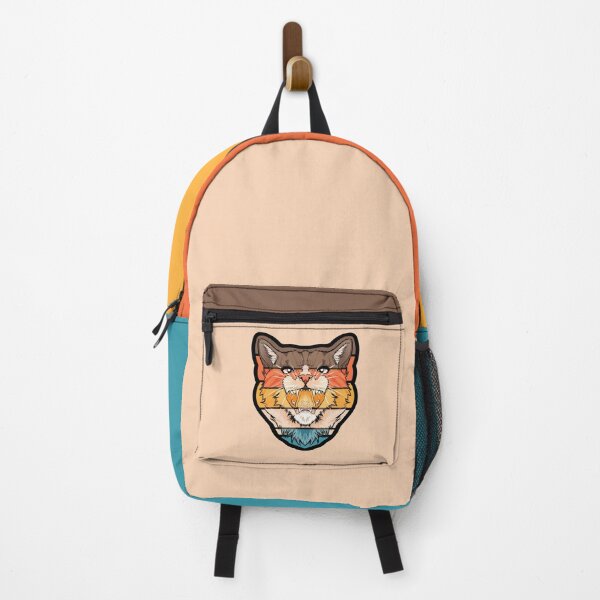 Item preview, Stylised cat meowing ( Retro Vintage Sunset ED ) designed and sold by IllustrateLaw.