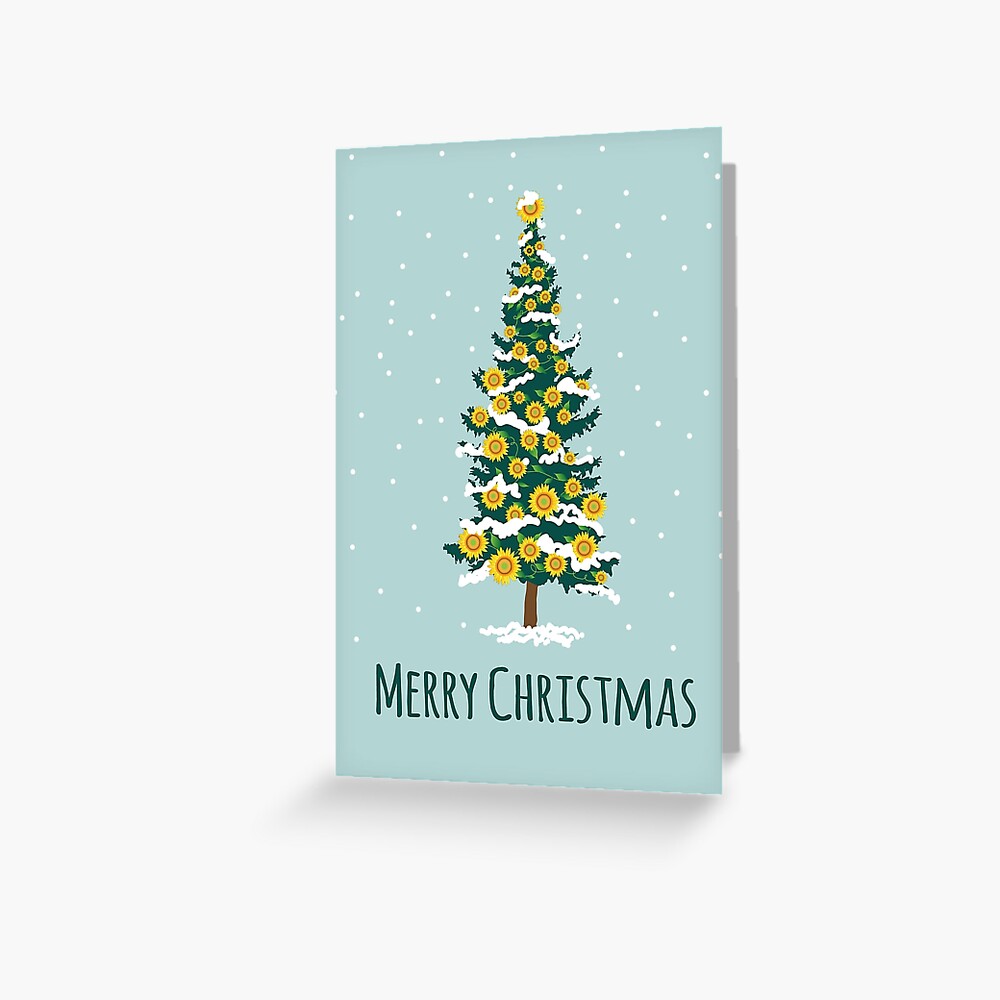 "Sunflower merry Christmas tree decoration gift for sunflower lovers