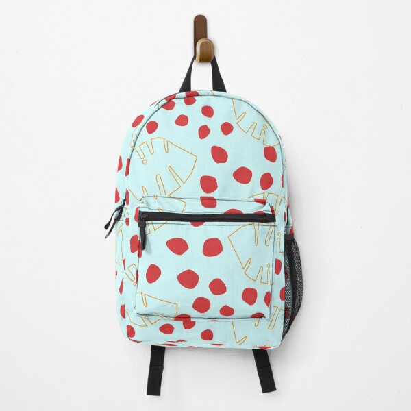 Item preview, pastel blue with leaf and red dots designed and sold by 3Akshithaa.