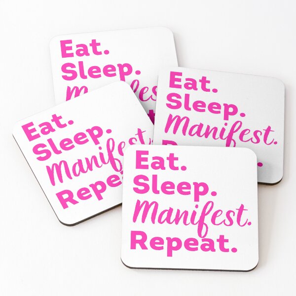 Item preview, Pink Eat Sleep Manifest Repeat - Law of Attraction designed and sold by LoA-Lady.