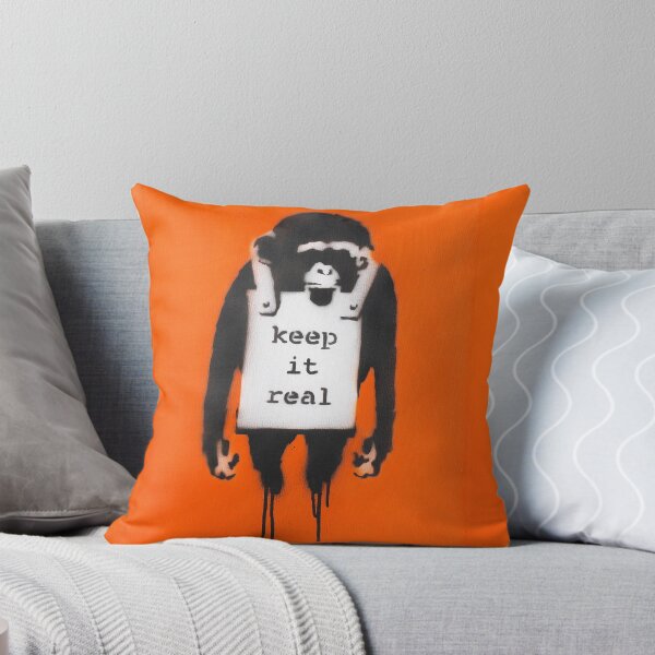 Item preview, BANKSY Monkey - keep It Real - Orange designed and sold by WE-ARE-BANKSY.