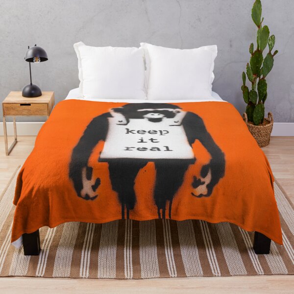 Item preview, BANKSY Monkey - keep It Real - Orange designed and sold by WE-ARE-BANKSY.