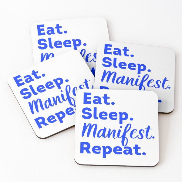 Item preview, Blue Eat Sleep Manifest Repeat - Law of Attraction designed and sold by LoA-Lady.