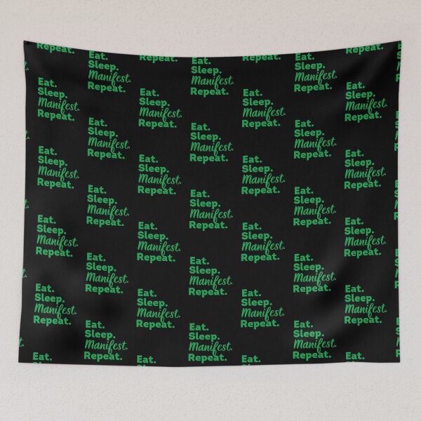 Item preview, Green Eat Sleep Manifest Repeat - Law of Attraction designed and sold by LoA-Lady.