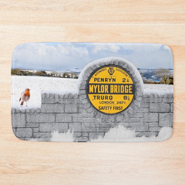 Item preview, Mylor Bridge Sign with Robin and Creek designed and sold by Terri Waters Photography & Design.