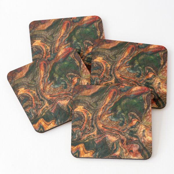 Item preview, Colorful Glowy Gold Marble designed and sold by BilgePaksoylu.
