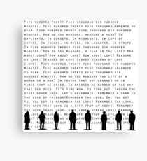 Seasons of Love(Black) Canvas Print