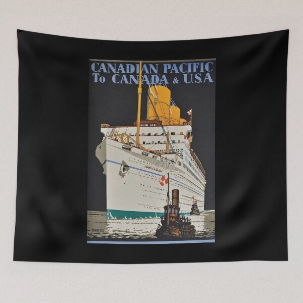 Item preview, Canada and USA retro poster designed and sold by CorasPosters.