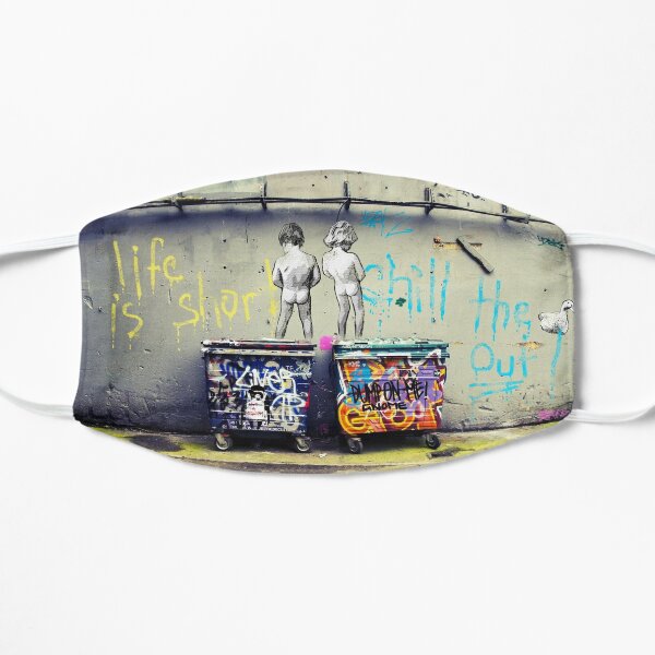 Banksy Chill the Duck Out Flat Mask