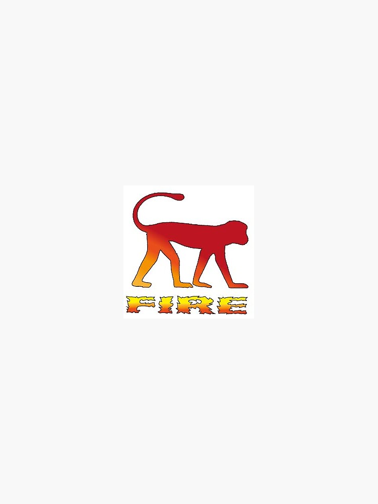 Thumbnail 3 of 3, Sticker, Fire Monkey - Chinese Horoscope designed and sold by elwebman.