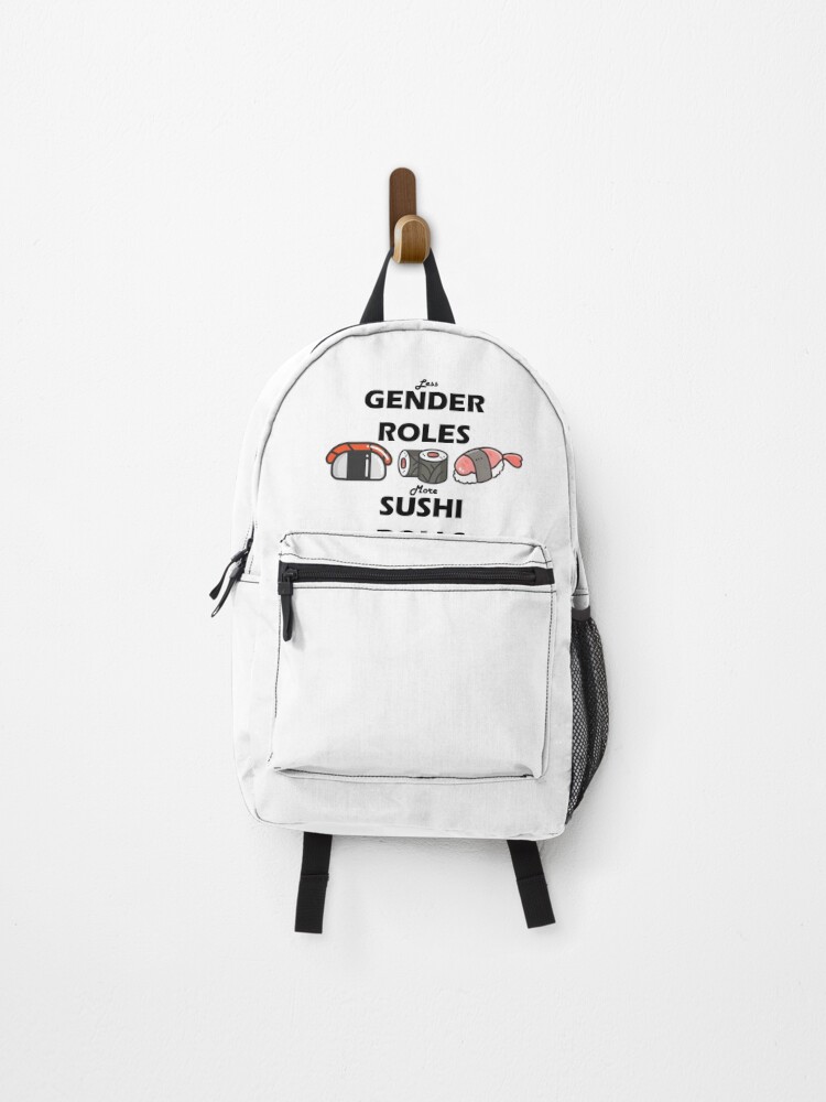 Thumbnail 1 of 3, Backpack, Less Gender Roles More Sushi Rolls designed and sold by cir8.