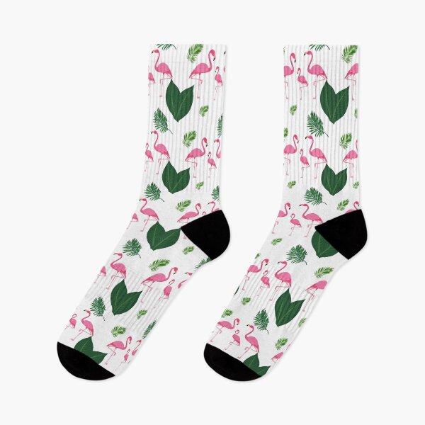 Item preview, Flamingo Family Tropical Leaves designed and sold by ArtFromDaniela.