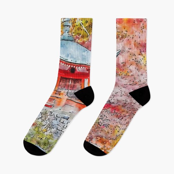 Item preview, Japanese temple autumn designed and sold by Rakos-Merch.