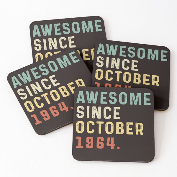 Item preview, Awesome Since October 1964 56 Years Old Gift 56th Birthday Vintage October 1964 designed and sold by Sarah38.