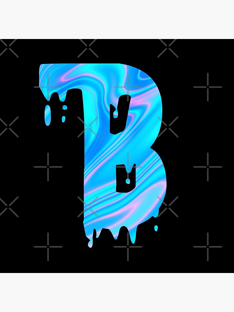 "Drippy Holographic B Alphabet Transparent Letter Sticker." Poster For ...