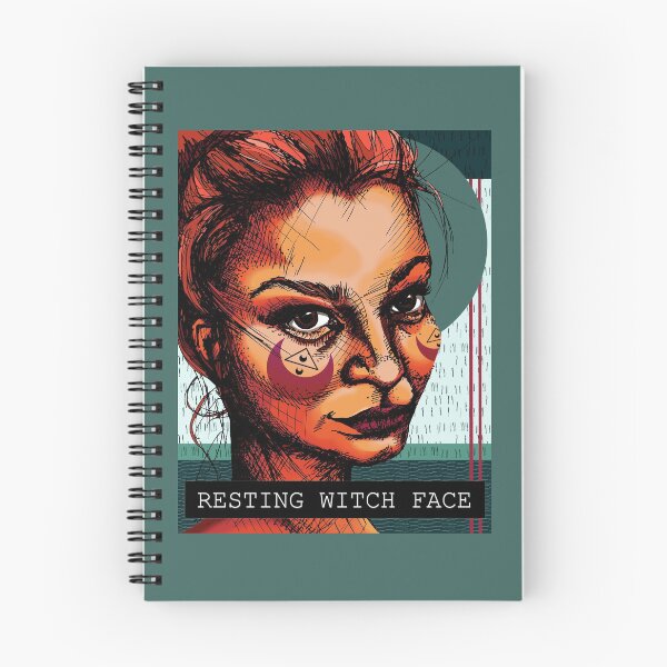 Item preview, Resting witch face (portrait with text) designed and sold by jane-louise.