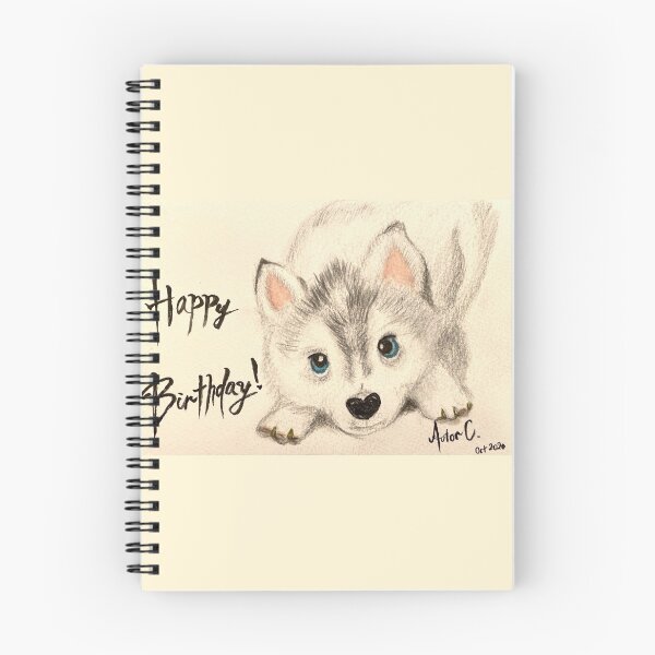 Item preview, Happy Birthday Husky Apollo  designed and sold by Astor's Art.
