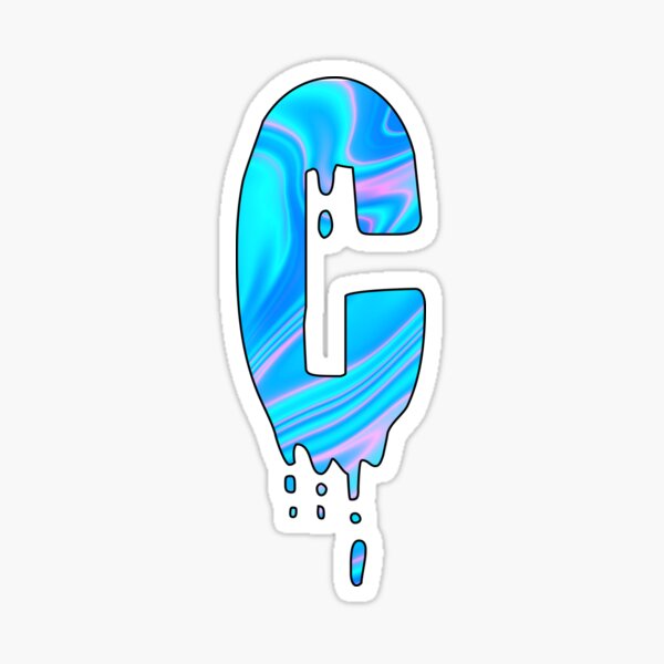 Drippy Holographic E alphabet Transparent Letter Sticker. Sticker for Sale  by artistryvibes