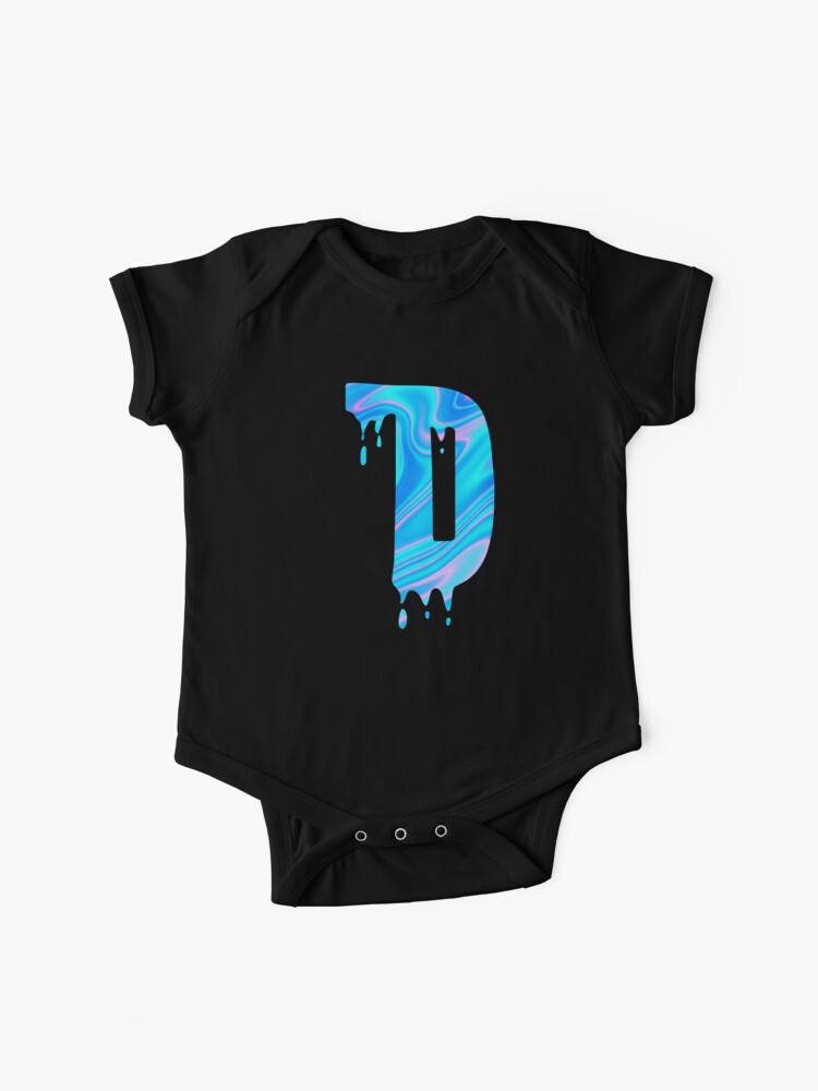 Drippy Holographic D Alphabet Transparent Letter Sticker Baby One Piece By Artistryvibes Redbubble