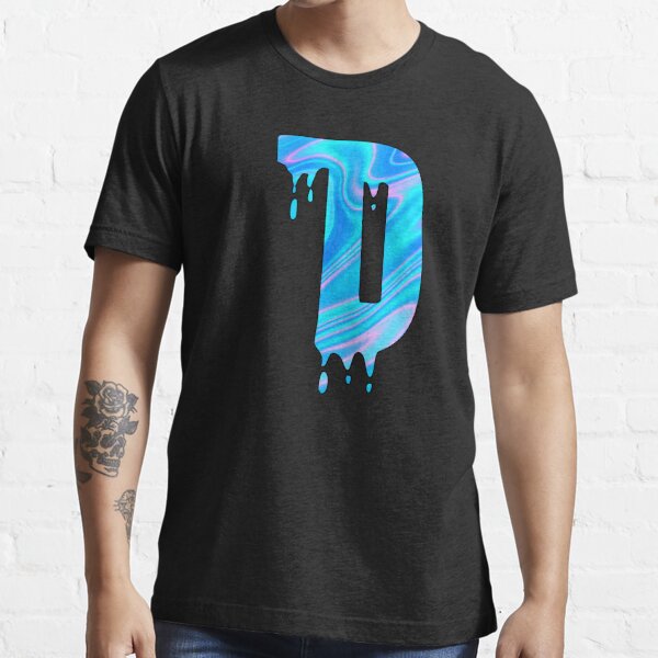 Drippy Holographic D alphabet Transparent Letter Sticker. Essential  T-Shirt for Sale by artistryvibes