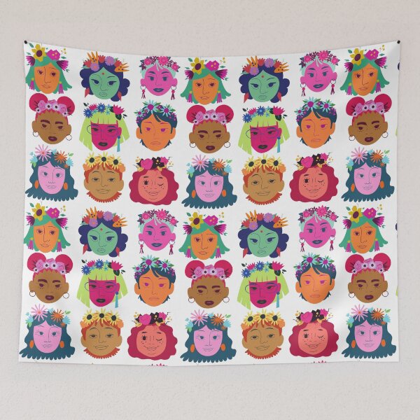 Item preview, Colorful People With Flower Crown designed and sold by Mywaymylife.