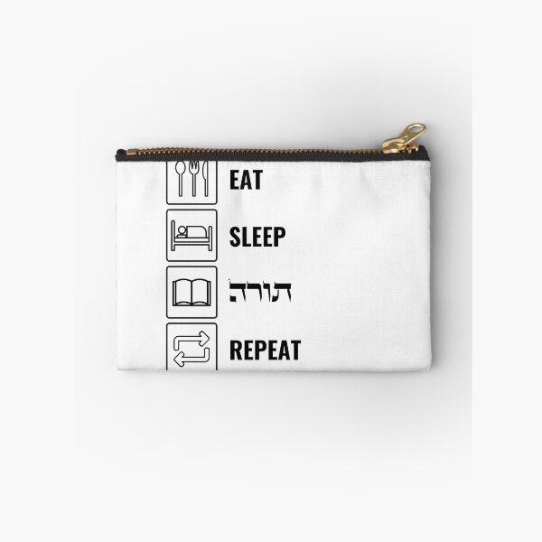 Item preview, Eat Sleep Torah Repeat! Jewish Humor designed and sold by Amber Dove Studio.