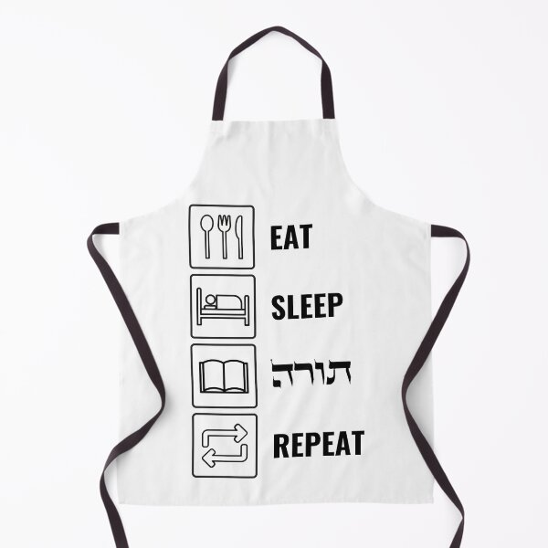 Item preview, Eat Sleep Torah Repeat! Jewish Humor designed and sold by Amber Dove Studio.