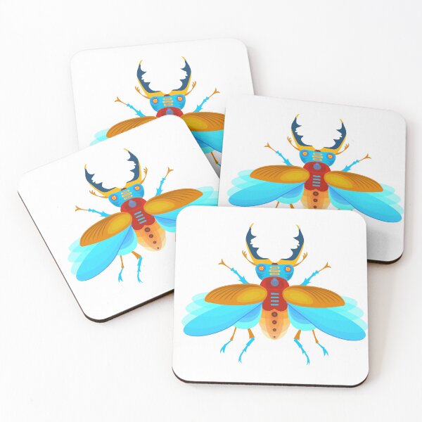 Item preview, beetle insect colorful designed and sold by SvayKrisnaArt.