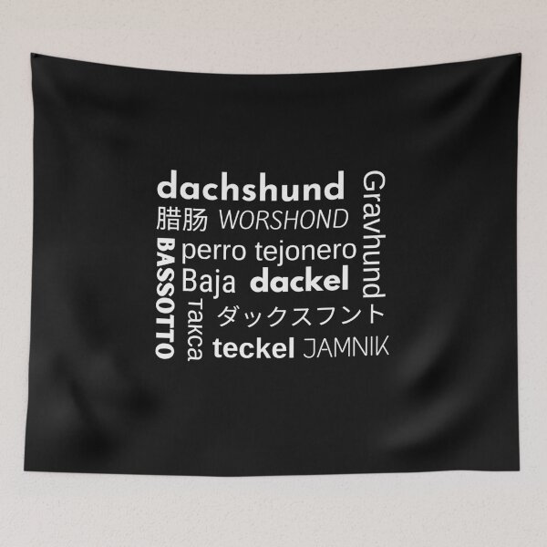 Item preview, Dachshund in many lanugages designed and sold by Larchar.