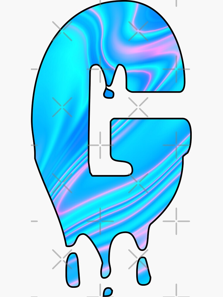 Drippy Holographic X alphabet Transparent Letter Sticker. Sticker for Sale  by artistryvibes