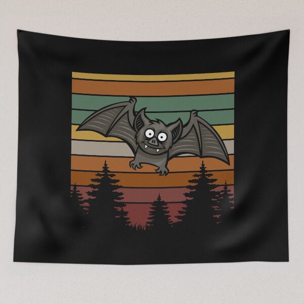 Item preview, Bat Vintage Sunset Retro Halloween Design designed and sold by up4tee.
