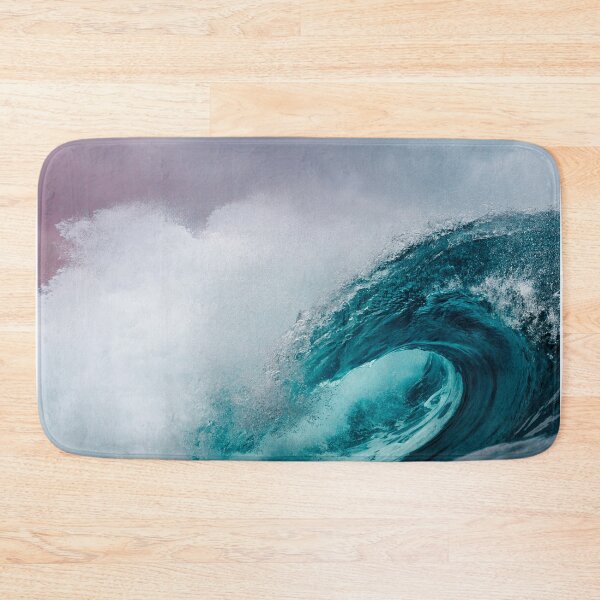 Item preview, Ocean waves bathmat  designed and sold by OneTimeEngineer.