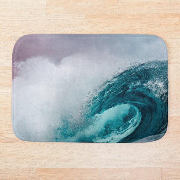 Item preview, Ocean waves bathmat  designed and sold by OneTimeEngineer.