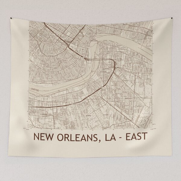 Item preview, NEW ORLEANS, LA - EAST Topographical Map Vintage designed and sold by PGHPhotoCo.