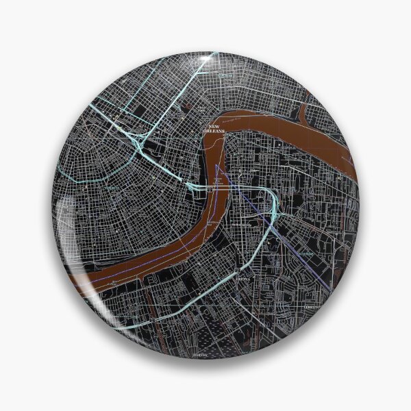 Item preview, NEW ORLEANS, LA - EAST Topographical Map Dark designed and sold by PGHPhotoCo.