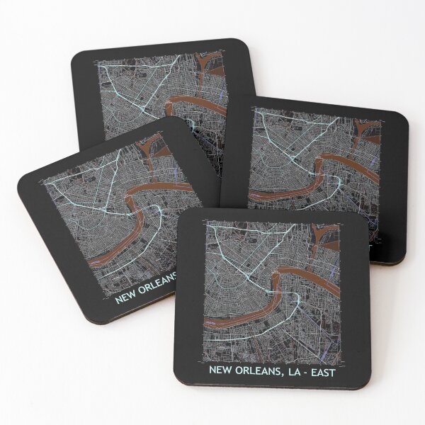 Item preview, NEW ORLEANS, LA - EAST Topographical Map Dark designed and sold by PGHPhotoCo.