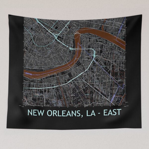 Item preview, NEW ORLEANS, LA - EAST Topographical Map Dark designed and sold by PGHPhotoCo.