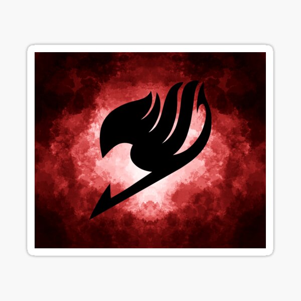 Fairy Tail Logo Red Sticker By Astlogo Redbubble