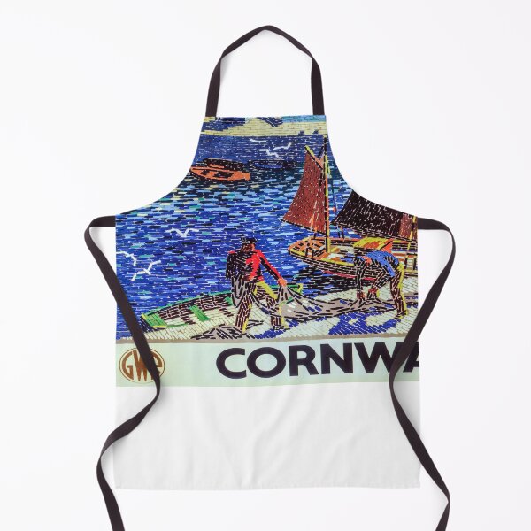 Item preview, Cornwal retro poster designed and sold by CorasPosters.