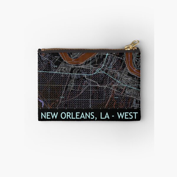 Item preview, NEW ORLEANS, LA - WEST Topographical Map Dark designed and sold by PGHPhotoCo.